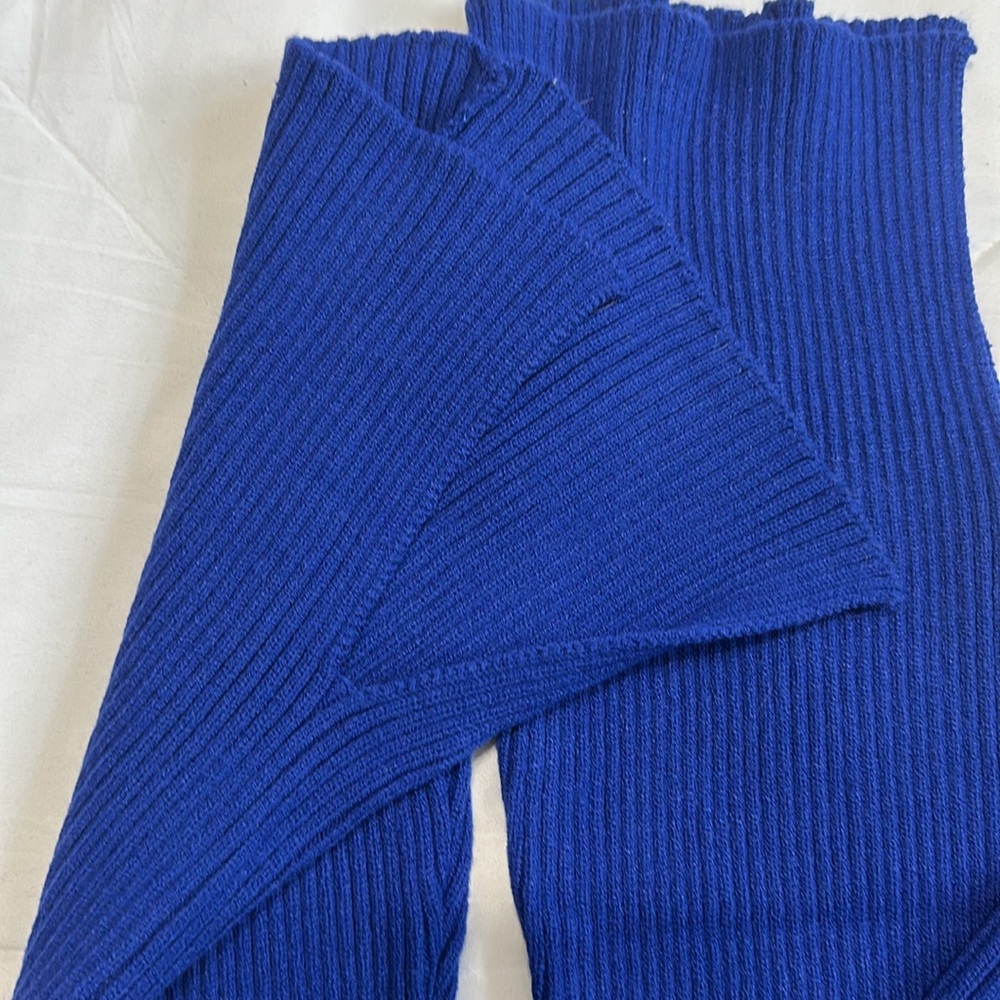 NWT Ribbed Knit Blue Pants - Picture 4 of 7
